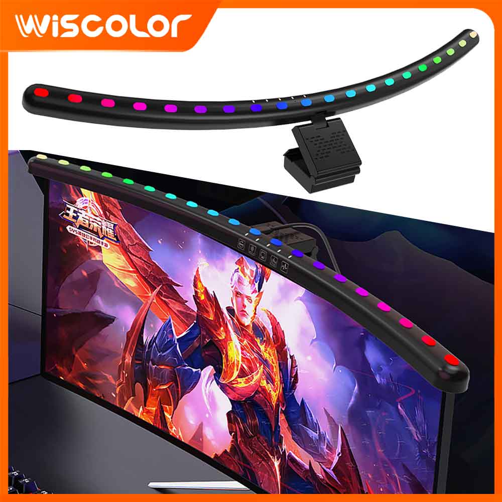 Desk Setup Tech - Setup RGBIC Monitor Light Bar Dimmable