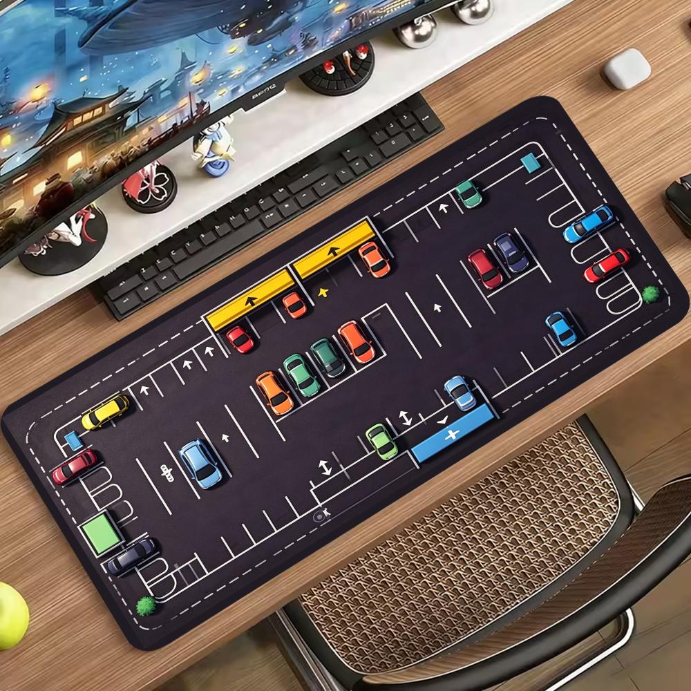 Desk Setup Workspace - Cartoon Race Track Car Large Mouse