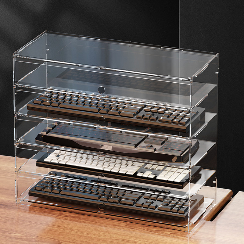 Gaming Setup Desk - Premium Clear Acrylic Dustproof Display Case