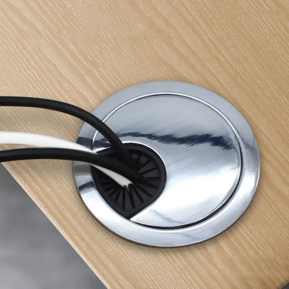 Desk Setup Organizer - 1pc Practical 50mm/60mm/80mm Computer Metal Grommet