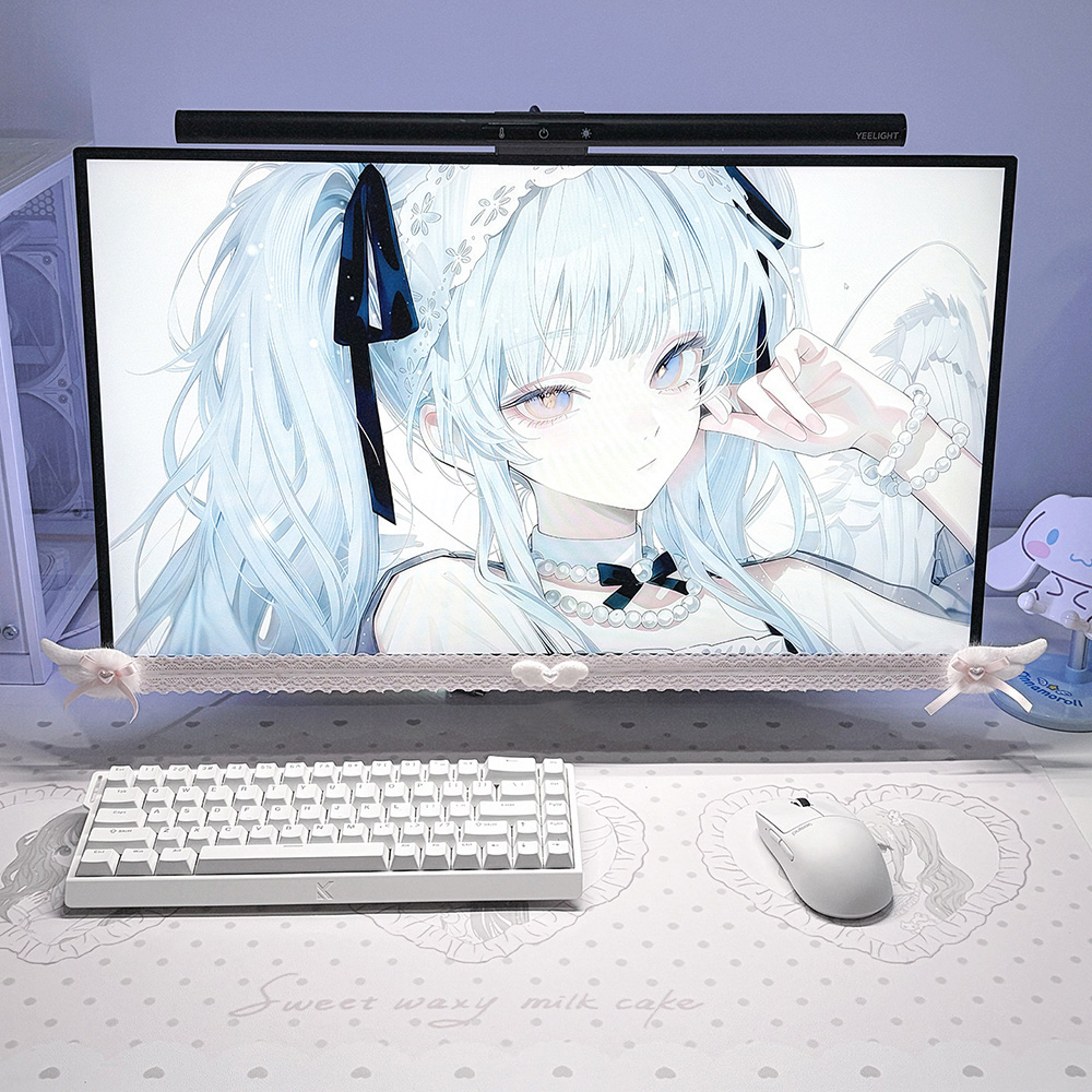 New Screen Decor White Lace Mo - Gaming Setup Desk review and price