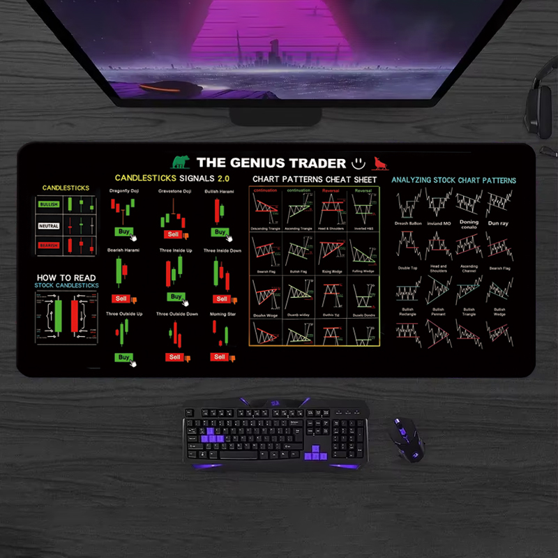 EXCO Stock Market Trader Leath - Desk Setup Carpet review and price