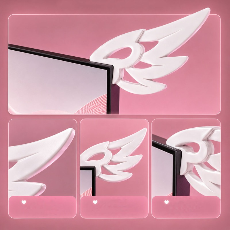Kawaii 3D Wing Decor for Compu - Desk Setup Tech review and price