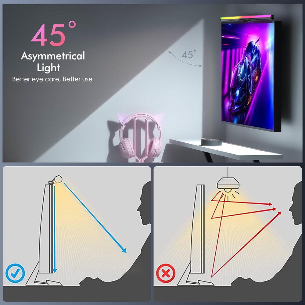 Wifi Computer Lightbar Monitor - Desk Setup Tech review and price