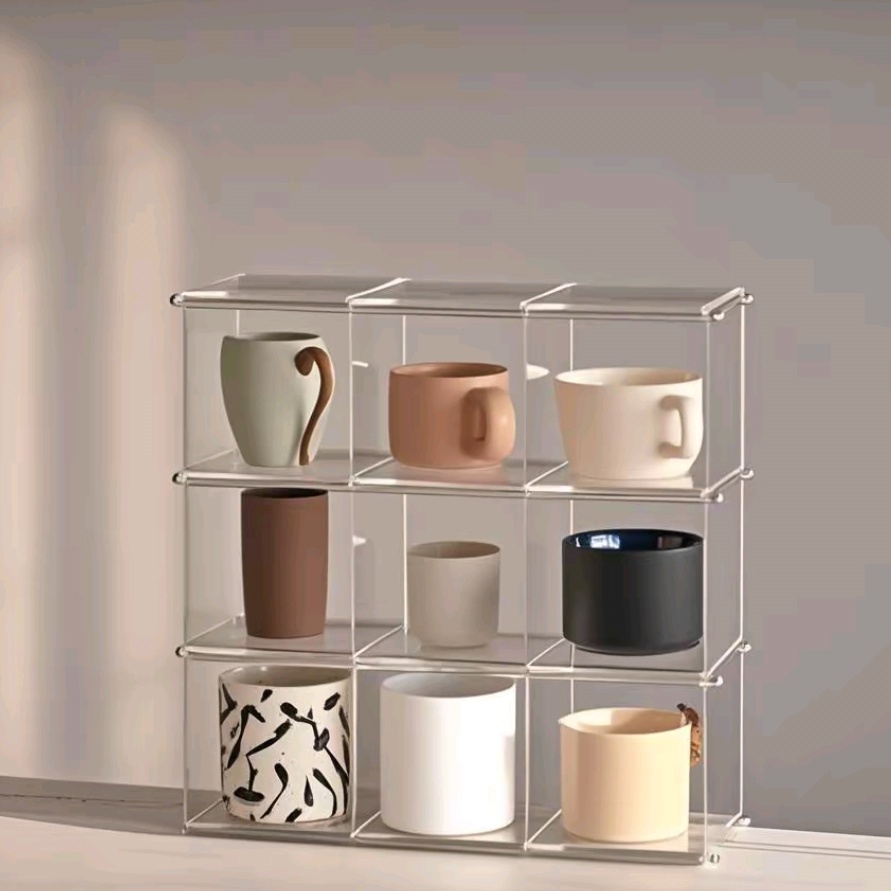 Acrylic Display Shelf Cups Sto - Desk Setup Organizer review and price