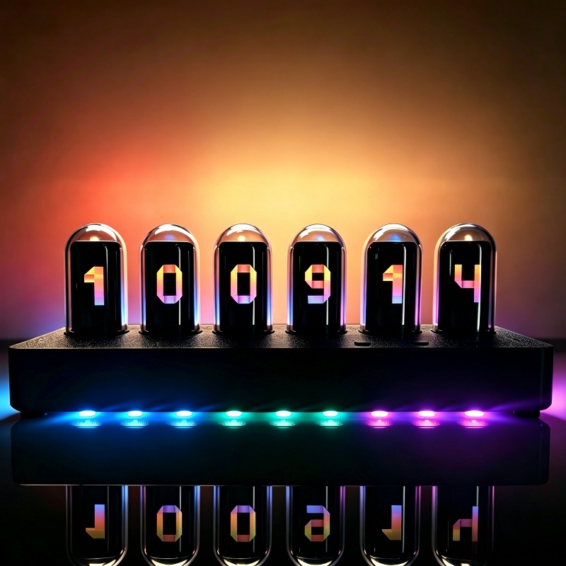 IPS‑Simulated Nixie Tube Clock - Desk Setup Artist review and price