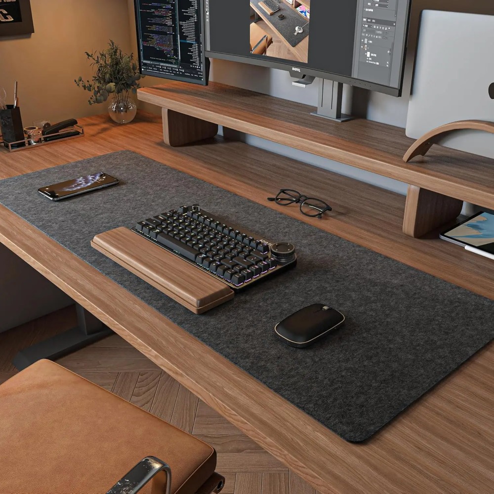 Felt Desk Mat Computer Mat for - Desk Setup Carpet review and price