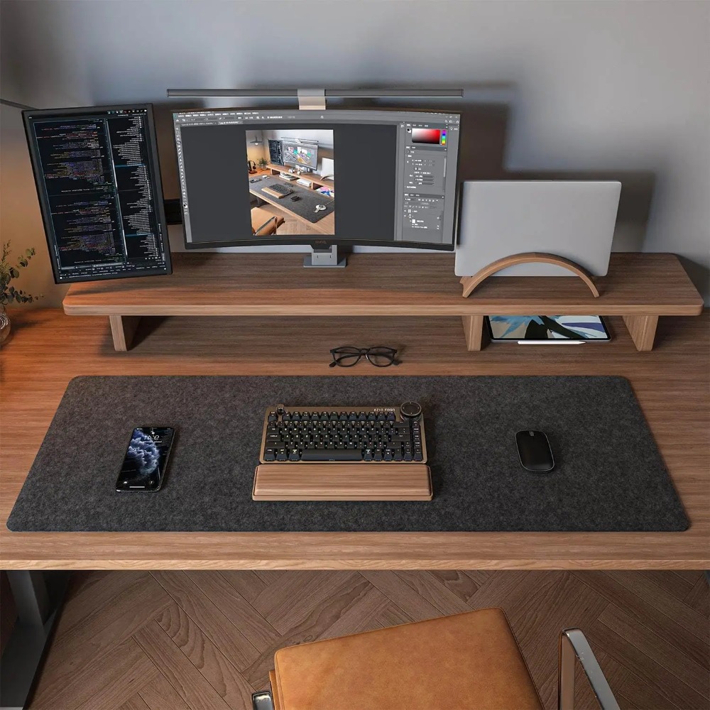 Felt Desk Mat Computer Mat for - Desk Setup Carpet review and price