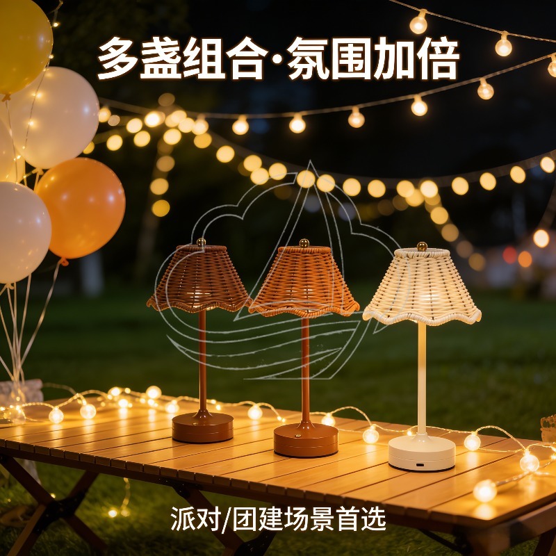 Vintage Rattan Table Lamp USB  - Ambient Light Bar Usb review and price