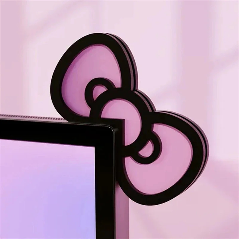 Kawaii Pink Acrylic Bow Monito - Gaming Setup Desk review and price