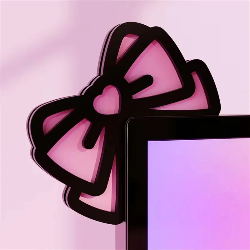 Kawaii Pink Acrylic Bow Monito - Gaming Setup Desk review and price