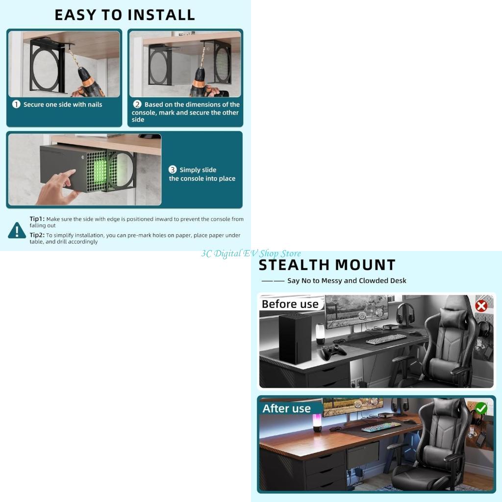 E74D Metal Under Desk Organize - Desk Setup Xbox review and price