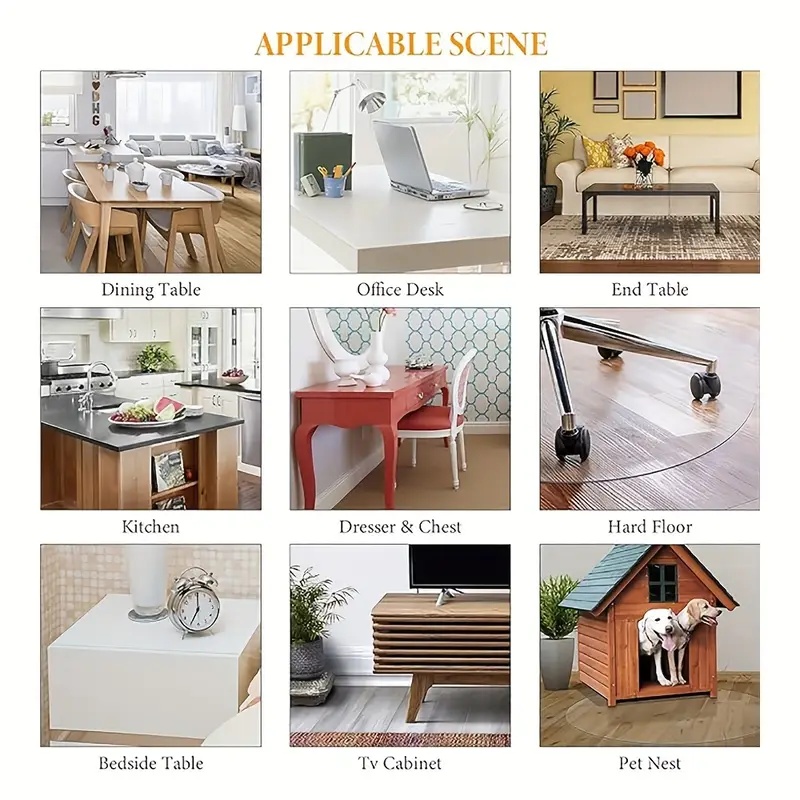 150cm Round PVC Table Protecto - Desk Setup Carpet review and price