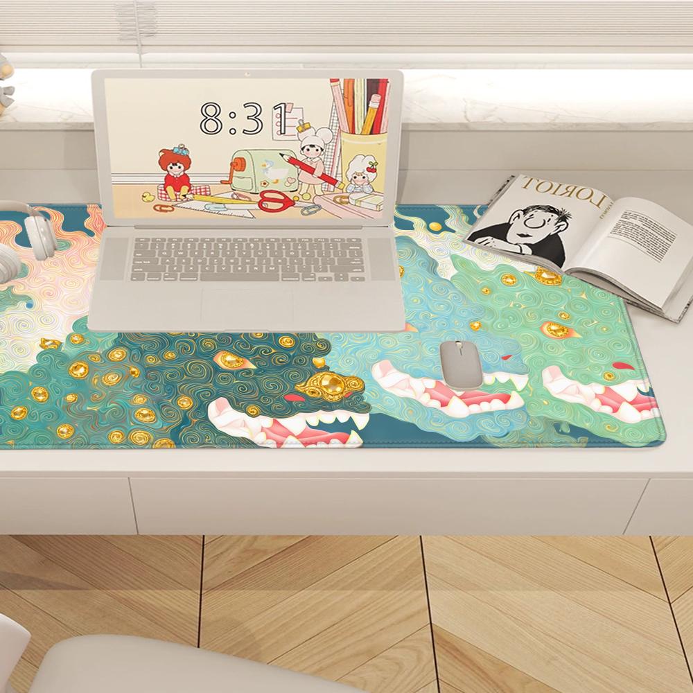HYBXAXC Mythic Dragon Desk Mat - Desk Setup Workspace review and price
