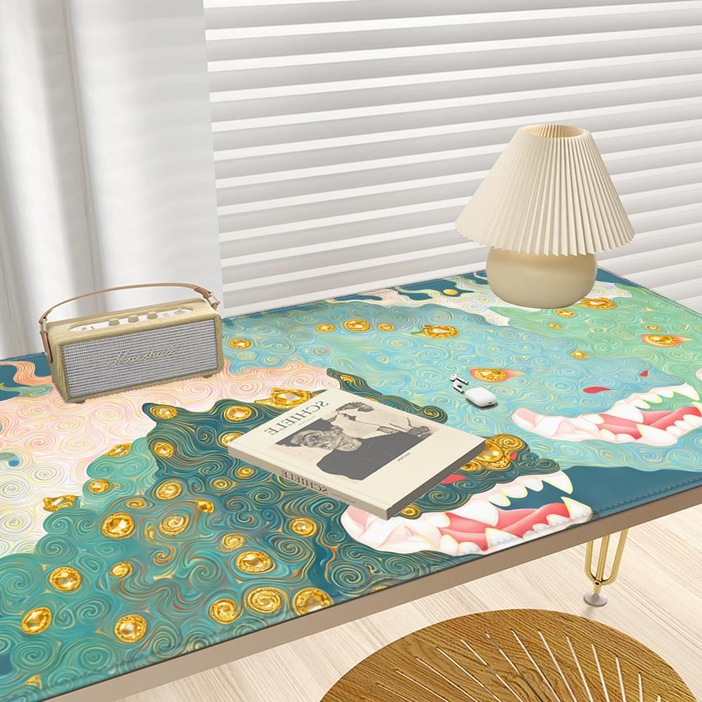 HYBXAXC Mythic Dragon Desk Mat - Desk Setup Workspace review and price