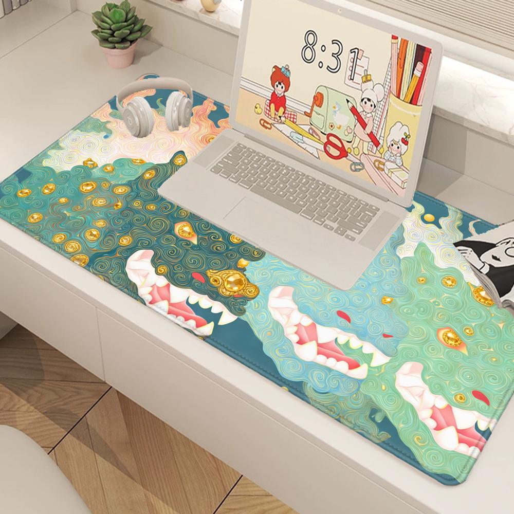 HYBXAXC Mythic Dragon Desk Mat - Desk Setup Workspace review and price