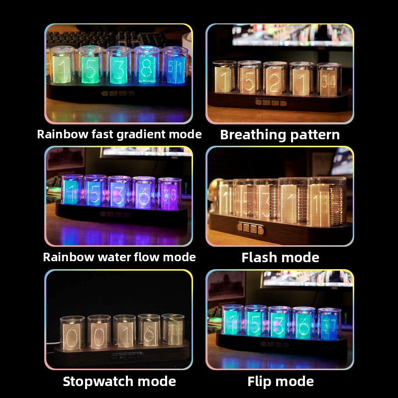 LED Nixie Tube Clock RGB Gamin - Desk Setup Youtube review and price