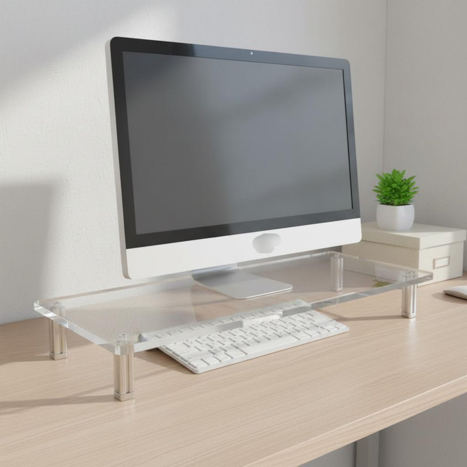 Acrylic Monitor Stand Easy to  - Desk Setup Organizer review and price