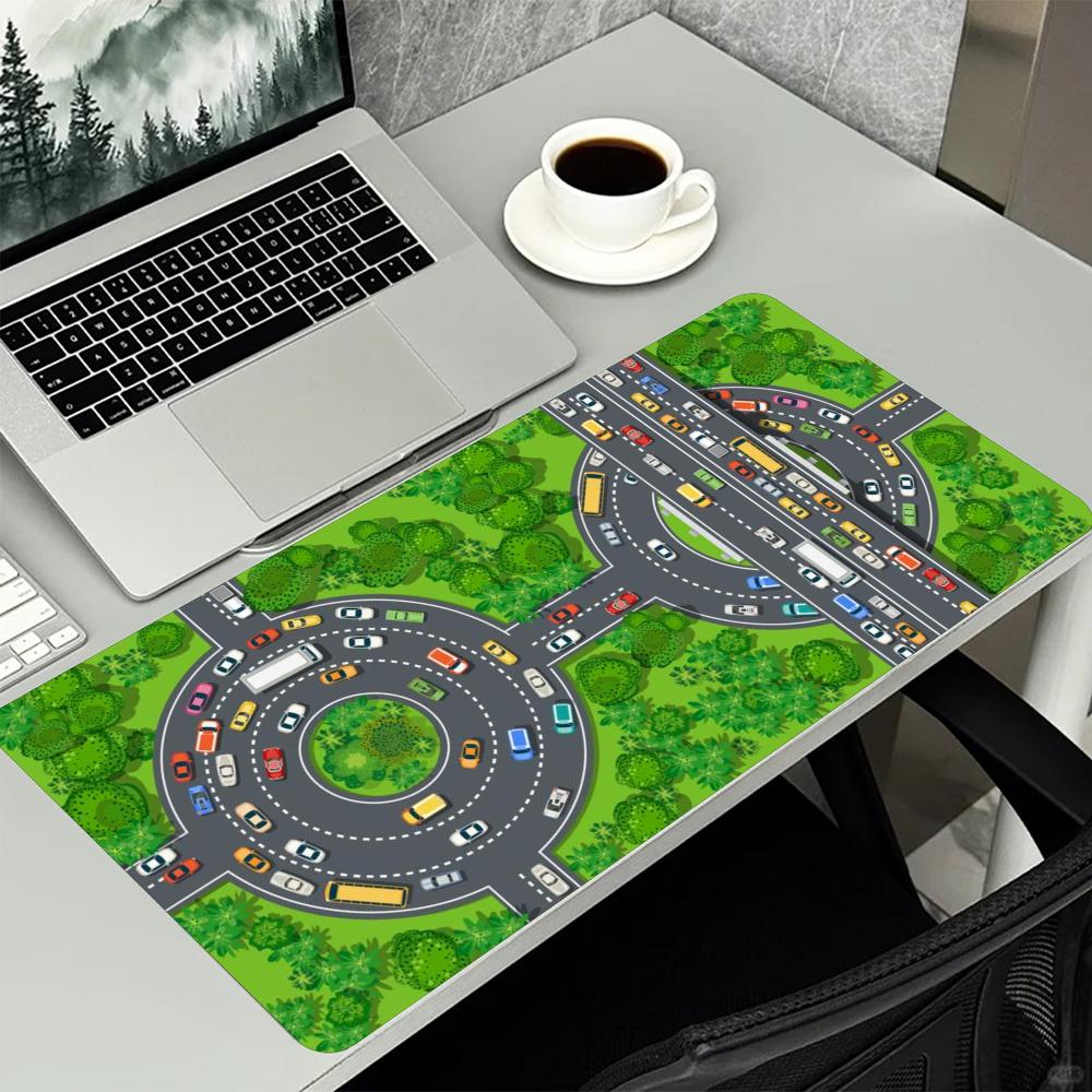 City Traffic Road Map Pattern  - Desk Setup Workspace review and price