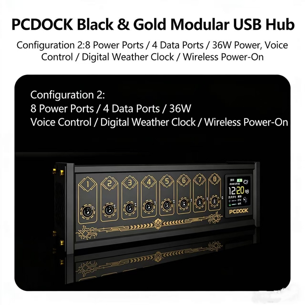 PCDOCK Block USB Desktop Power - Desk Setup Tech review and price