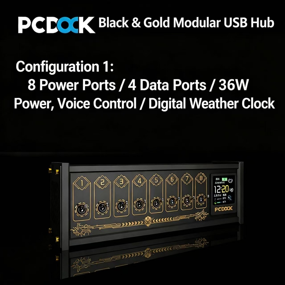 PCDOCK Block USB Desktop Power - Desk Setup Tech review and price