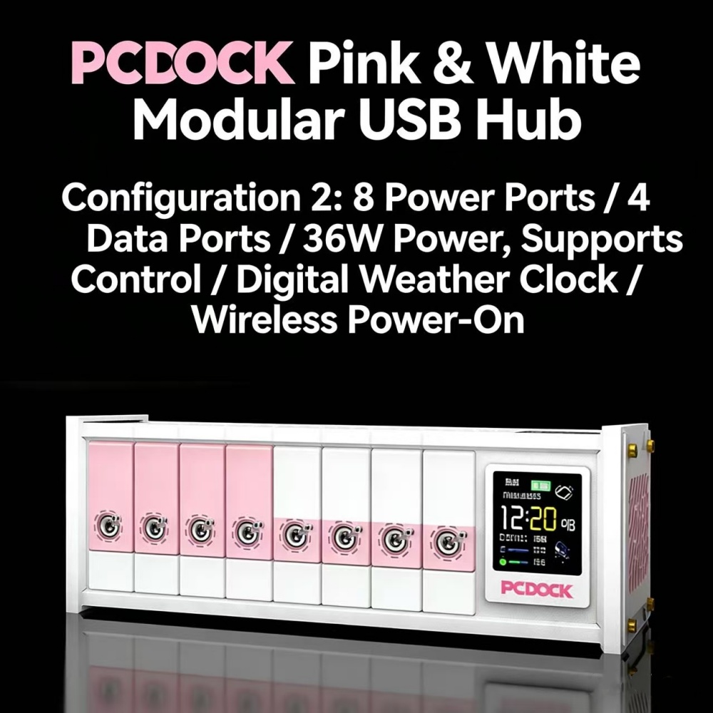 PCDOCK Block USB Desktop Power - Desk Setup Tech review and price