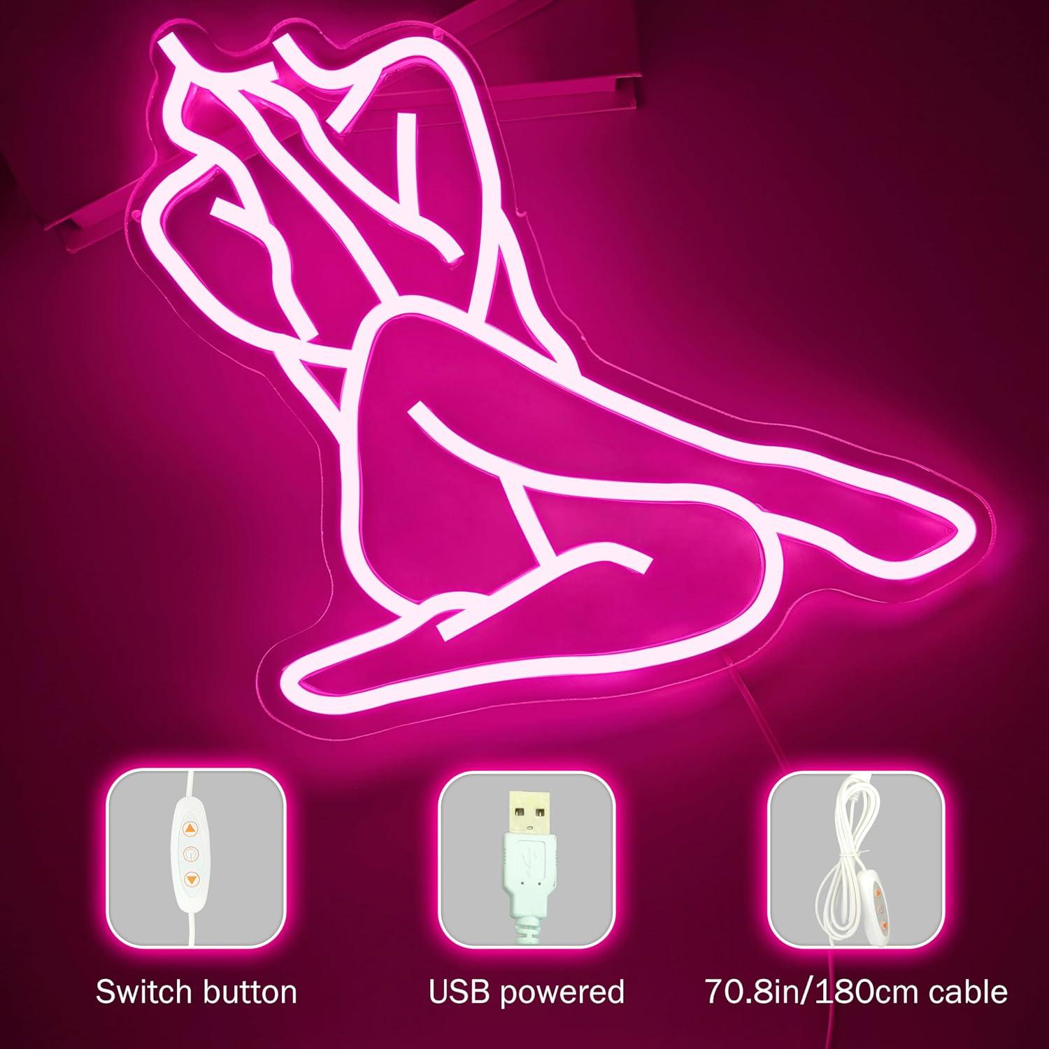 Lady Neon Sign USB Dimmable LE - Ambient Light Bar Usb review and price