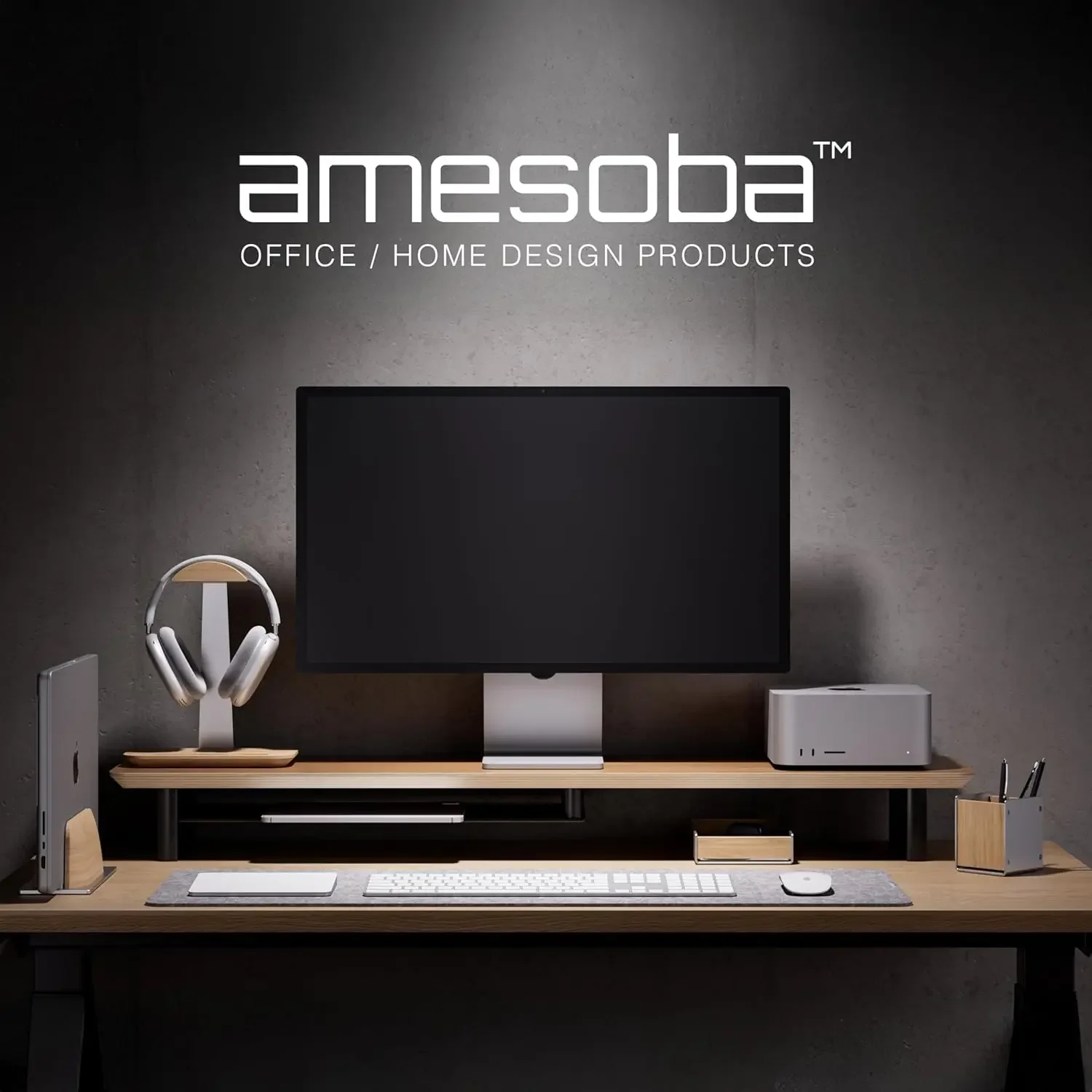 White Oak Dual‑Tier Ergonomic  - Desk Setup Workspace review and price