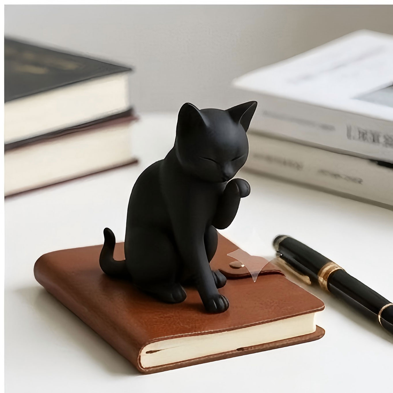 Grooming Cat Desk Decor 3D Min - Desk Setup Workspace review and price